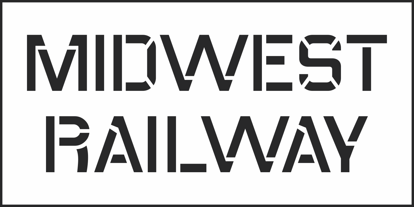 Пример шрифта Midwest Railway JNL #5